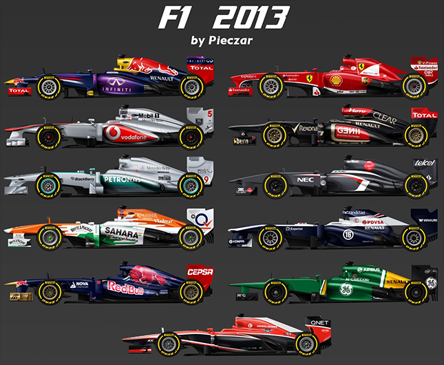 F1 차량들