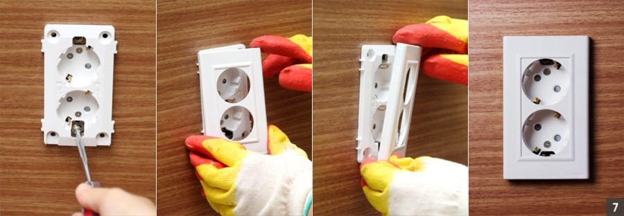 콘센트 본체 연결과 완성