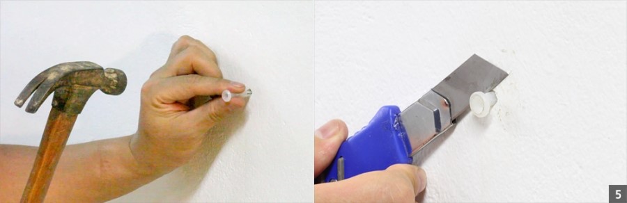 벽 종류별 못 박는 방법 및 못의 종류 이미지 8