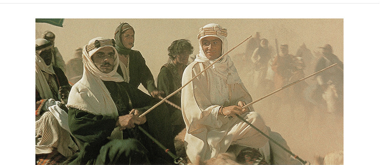 영화 <아라비아의 로렌스>의 한장면. 오마 샤리프가 연기한 알리와 피터 오툴이 연기한 로렌스. 이미지 : 뿔 제공