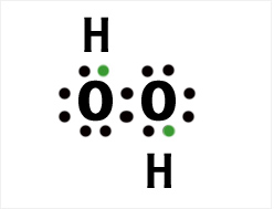 과산화수소(H2O2).