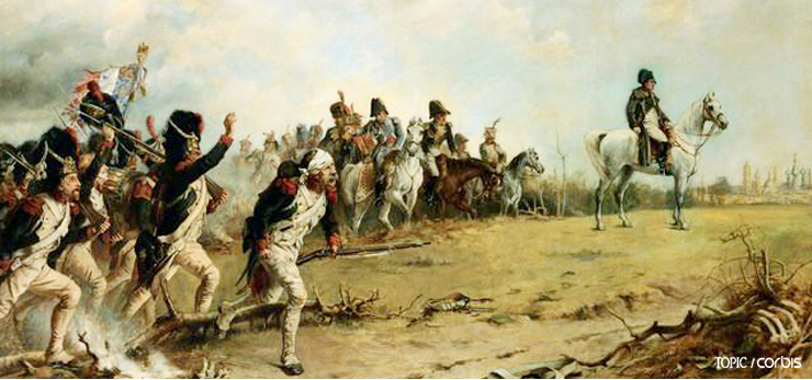 이 곡은 1812년 나폴레옹의 러시아 침공을 다룬 음악이다. 말 위에 앉은 나폴레옹이 모스크바를 바라고 있다.