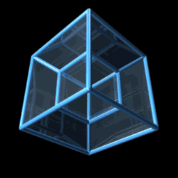 하이퍼큐브(hypercube), 4차원 입방체의 3차원의 그림자